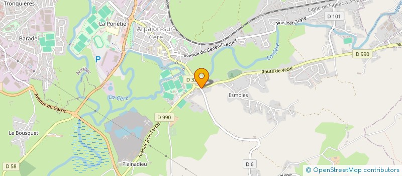 localisation de l'entreprise HAYE - AJALBERT à ARPAJON-SUR-CERE