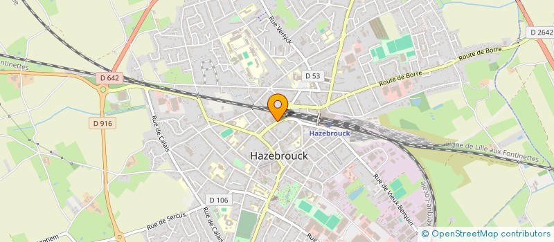 localisation de l'entreprise HAZ'AUTO à HAZEBROUCK