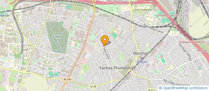 localisation de l'entreprise HAZEBROUCK  FACHES-THUMESNIL