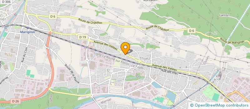 localisation de l'entreprise HAZEL DESIGN  THYEZ