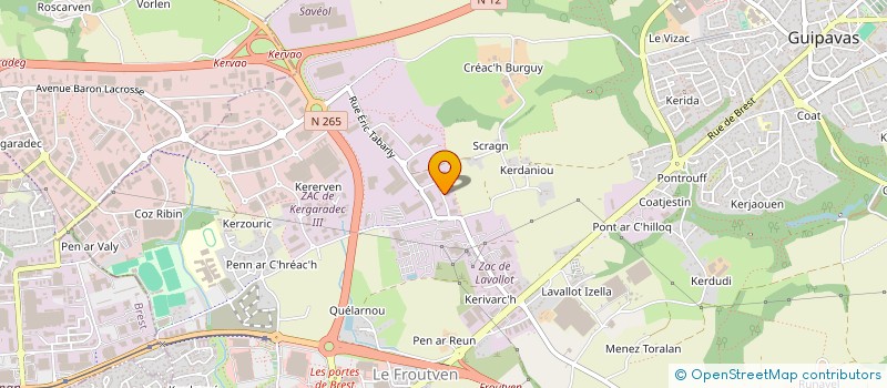 localisation de l'entreprise HAZUR  GUIPAVAS