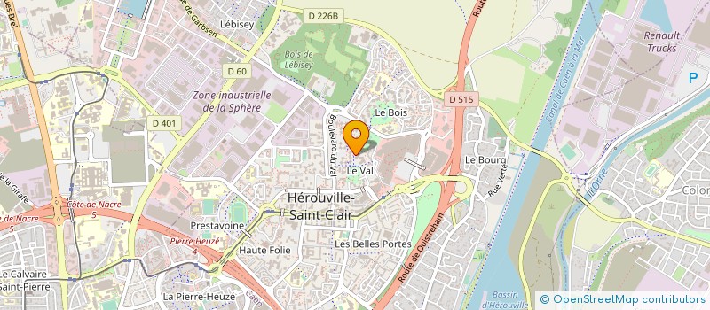localisation de l'entreprise HB à HEROUVILLE-SAINT-CLAIR