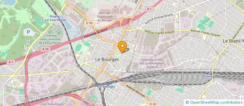 localisation de l'entreprise HB ARTS ET METIERS  LE BOURGET