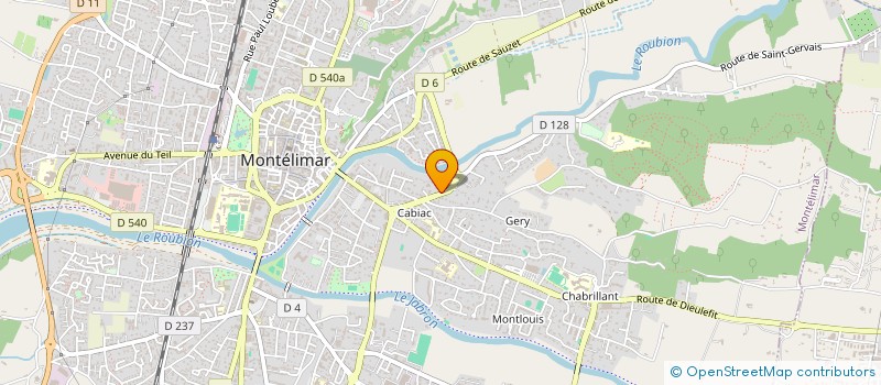 localisation de l'entreprise HB AUTO à MONTELIMAR