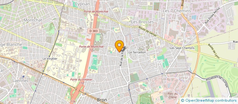 localisation de l'entreprise HB AUTO à BRON