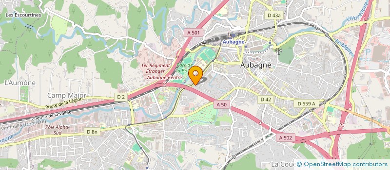 localisation de l'entreprise HB BAT  AUBAGNE