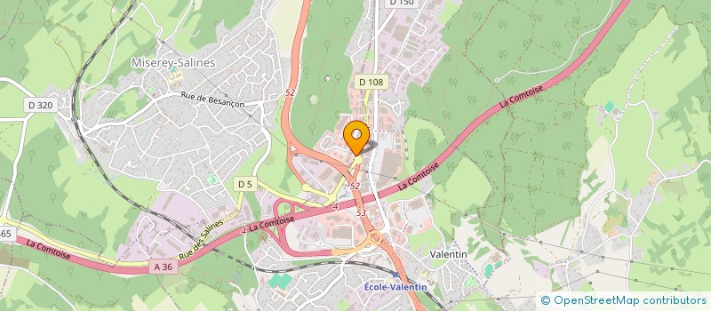 localisation de l'entreprise HB BESANCON  MISEREY-SALINES