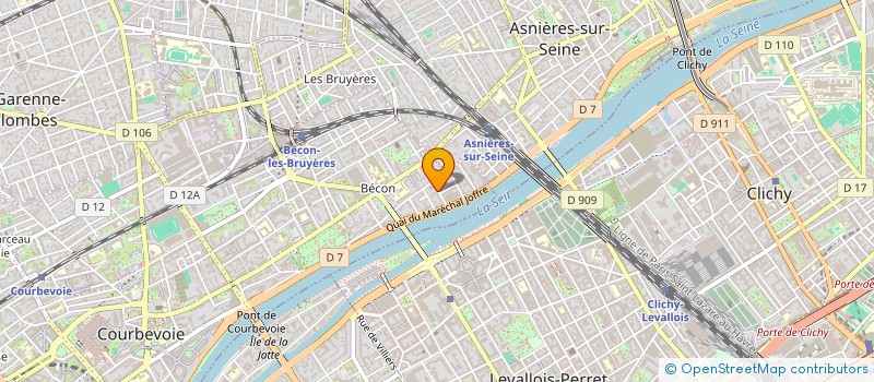 localisation de l'entreprise HB COUVERTURE à COURBEVOIE