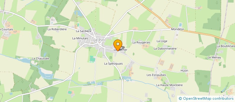 localisation de l'entreprise HB COUVERTURE ZINGUERIE à LE PIN