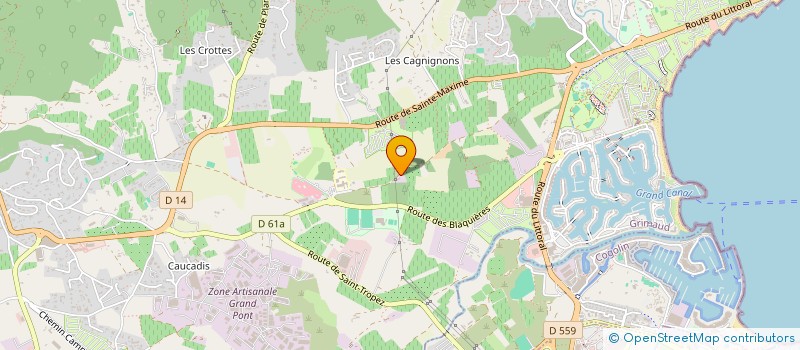 localisation de l'entreprise HB CREATION  GRIMAUD