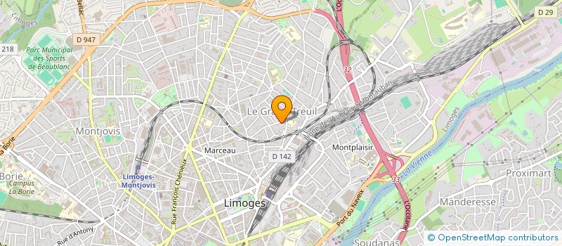 localisation de l'entreprise HB ESPACE VERT à LIMOGES