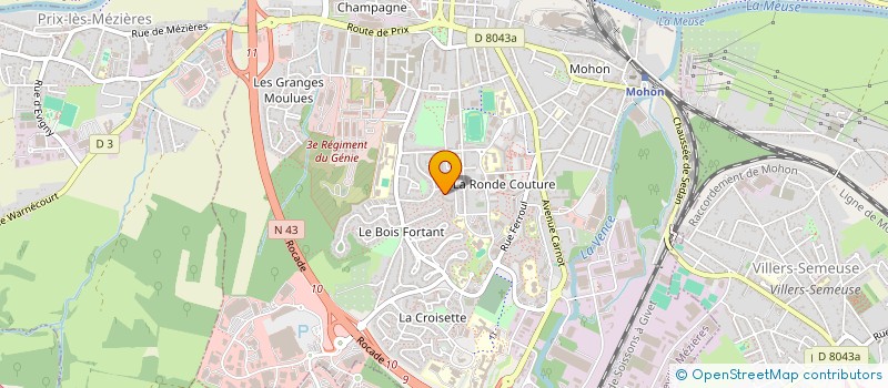 localisation de l'entreprise HB ETANCHE  CHARLEVILLE-MEZIERES