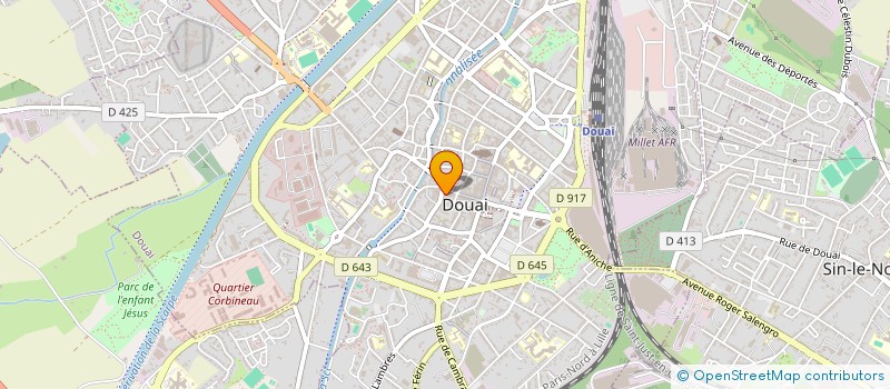 localisation de l'entreprise HB FLEURS à DOUAI