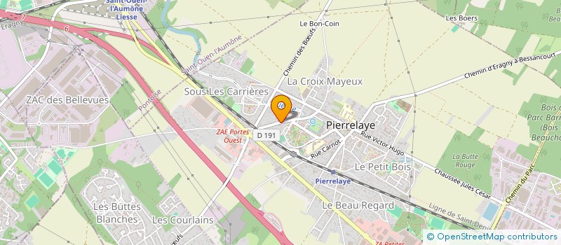 localisation de l'entreprise HB HOLDING  PIERRELAYE