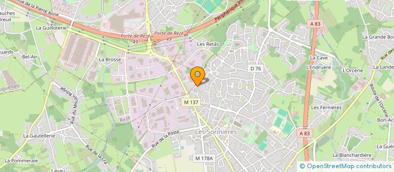 localisation de l'entreprise HB IMMO  LES SORINIERES