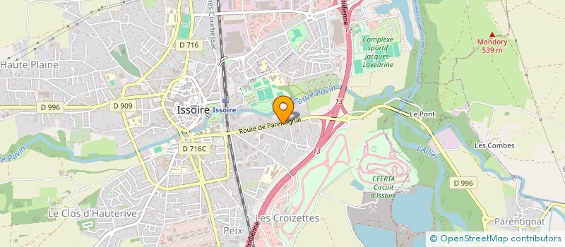 localisation de l'entreprise HB IMMO  ISSOIRE