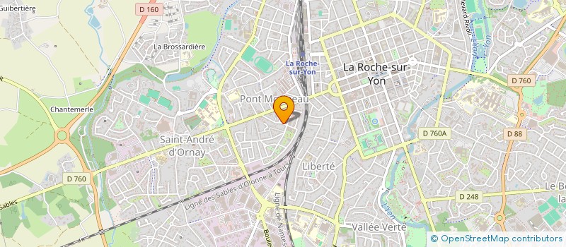 localisation de l'entreprise HB INVEST à LA ROCHE-SUR-YON