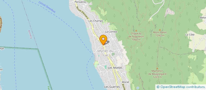 localisation de l'entreprise HB LOCATIONS  VEYRIER-DU-LAC