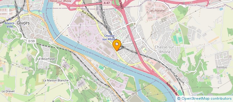 localisation de l'entreprise HB MECA AUTO  CHASSE-SUR-RHONE