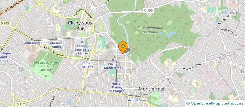 localisation de l'entreprise HB MENUISERIE à CLICHY-SOUS-BOIS