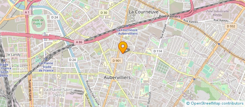 localisation de l'entreprise HB MODE à AUBERVILLIERS