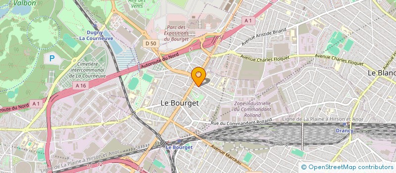 localisation de l'entreprise HB PLAQUISTE à LE BOURGET