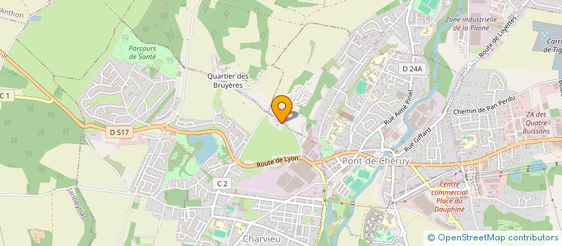localisation de l'entreprise HB RENOV  CHARVIEU-CHAVAGNEUX