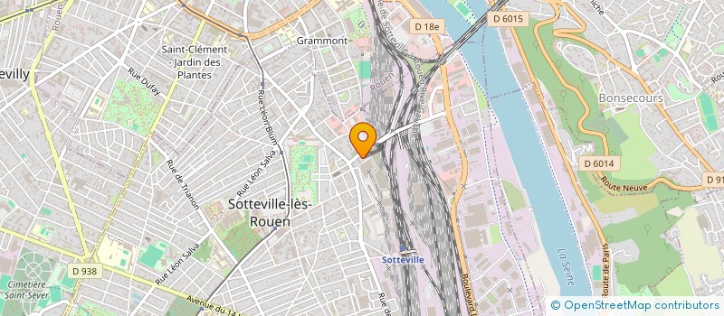 localisation de l'entreprise HB RESEAUX à SOTTEVILLE-LES-ROUEN