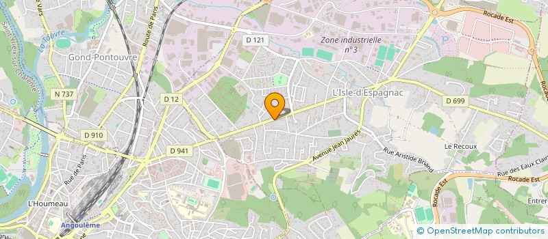 localisation de l'entreprise HB SYSTEME à L'ISLE-D'ESPAGNAC