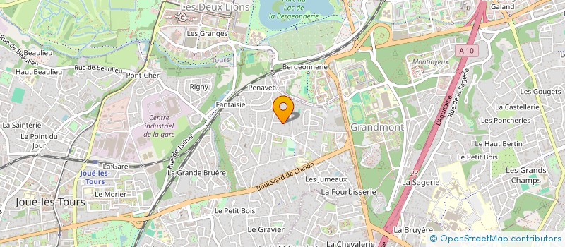 localisation de l'entreprise HB TAXI 37  JOUE-LES-TOURS