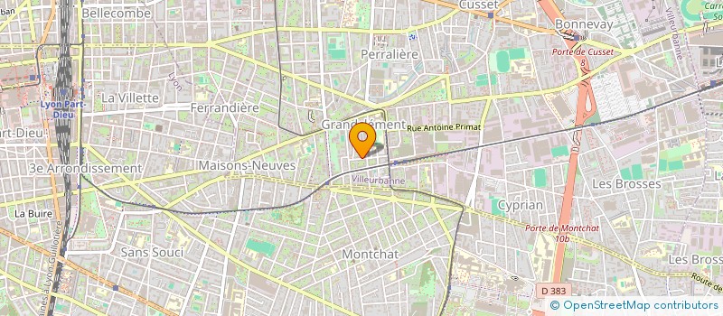 localisation de l'entreprise HB TAXI  VILLEURBANNE