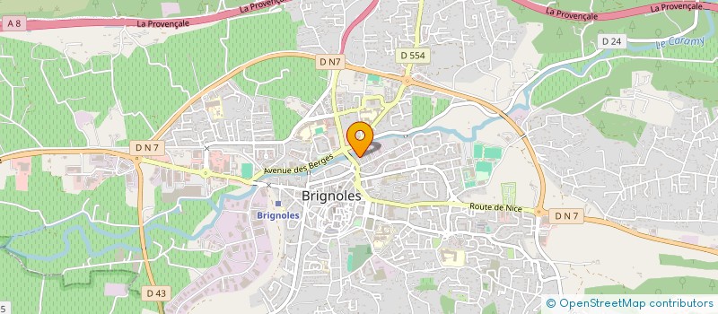 localisation de l'entreprise HB TRANSPORT à BRIGNOLES