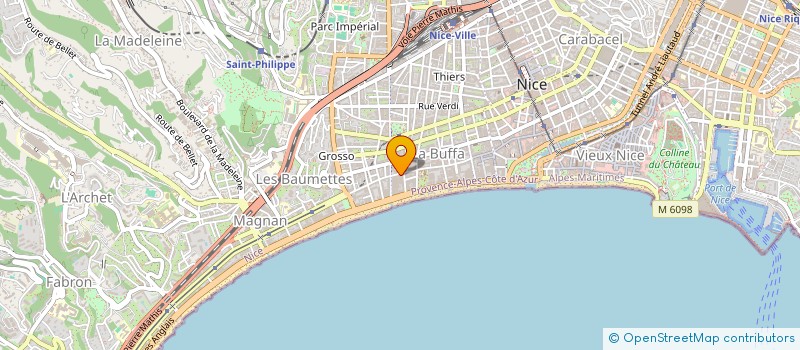 localisation de l'entreprise HB TRAVAUX COURTAGE à NICE