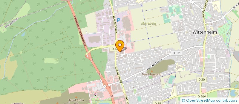 localisation de l'entreprise HB VINS DELICES  WITTENHEIM