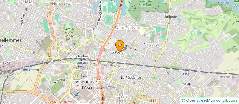 localisation de l'entreprise HB2 SCI à VILLENEUVE-D'ASCQ