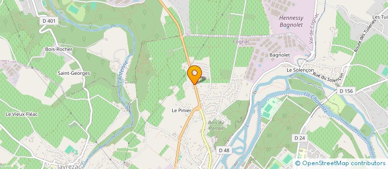 localisation de l'entreprise HB2C  COGNAC