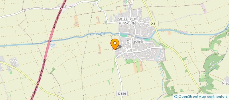 localisation de l'entreprise HB2E  DINGSHEIM