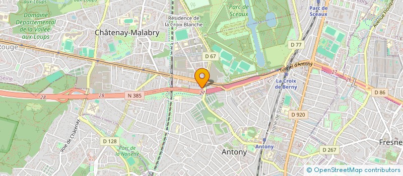 localisation de l'entreprise HBA à ANTONY