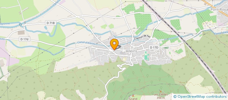 localisation de l'entreprise HBA TRANSPORT  ALLEINS