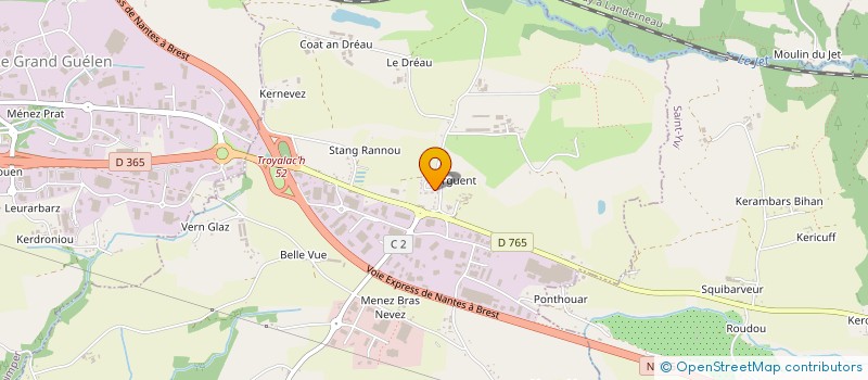 localisation de l'entreprise HBB  SAINT-EVARZEC