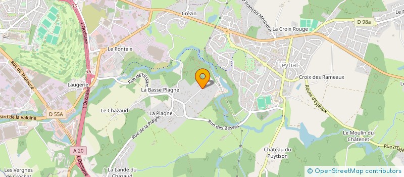 localisation de l'entreprise HBC à FEYTIAT