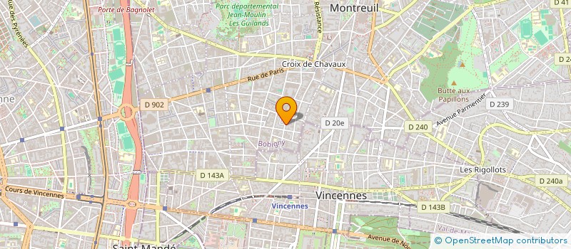 localisation de l'entreprise HBC  MONTREUIL