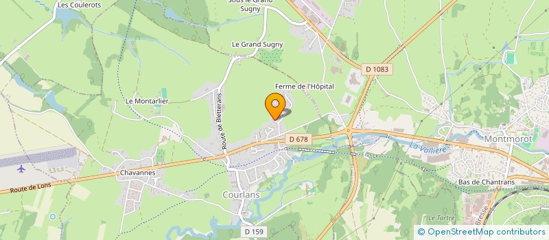 localisation de l'entreprise HBC  COURLANS