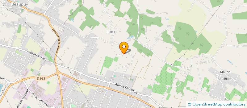 localisation de l'entreprise HBC GROS OEUVRE à VIRAZEIL