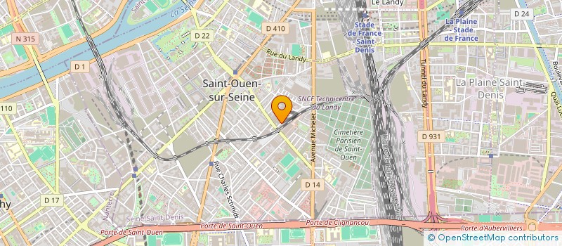 localisation de l'entreprise HBCHAUFFEUR  SAINT-OUEN-SUR-SEINE
