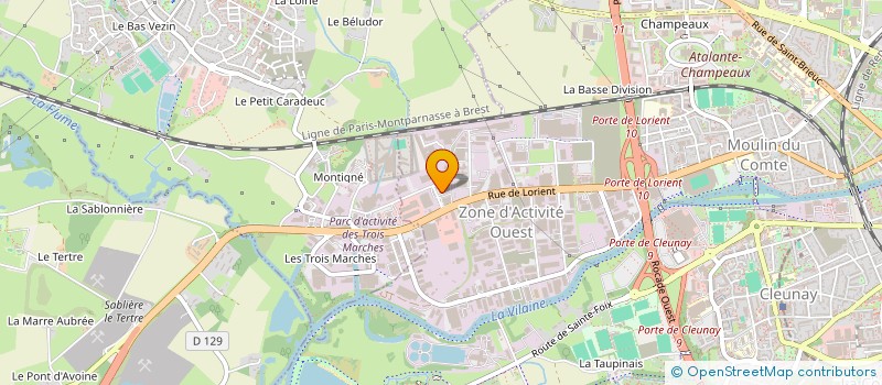 localisation de l'entreprise HBCOM  RENNES