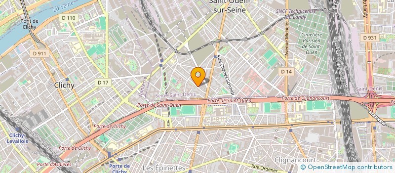 localisation de l'entreprise HBCONSTRUCTION à SAINT-OUEN-SUR-SEINE