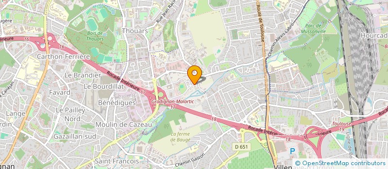 localisation de l'entreprise HBF  VILLENAVE-D'ORNON