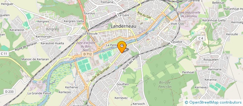localisation de l'entreprise HBF ARVOR 29 à LANDERNEAU