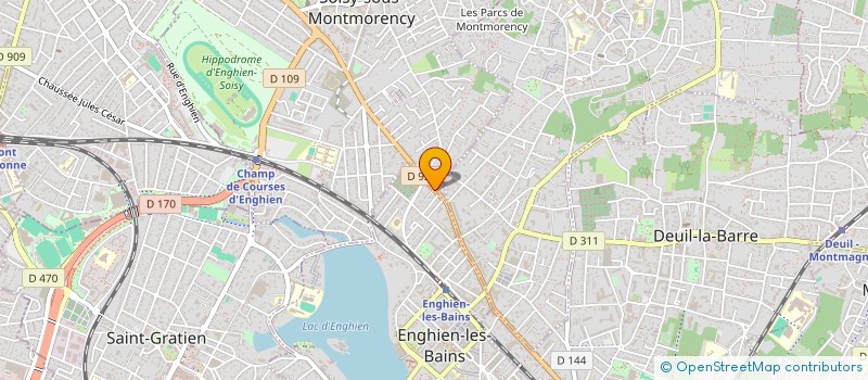 localisation de l'entreprise HBF COMMUNICATION à ENGHIEN-LES-BAINS